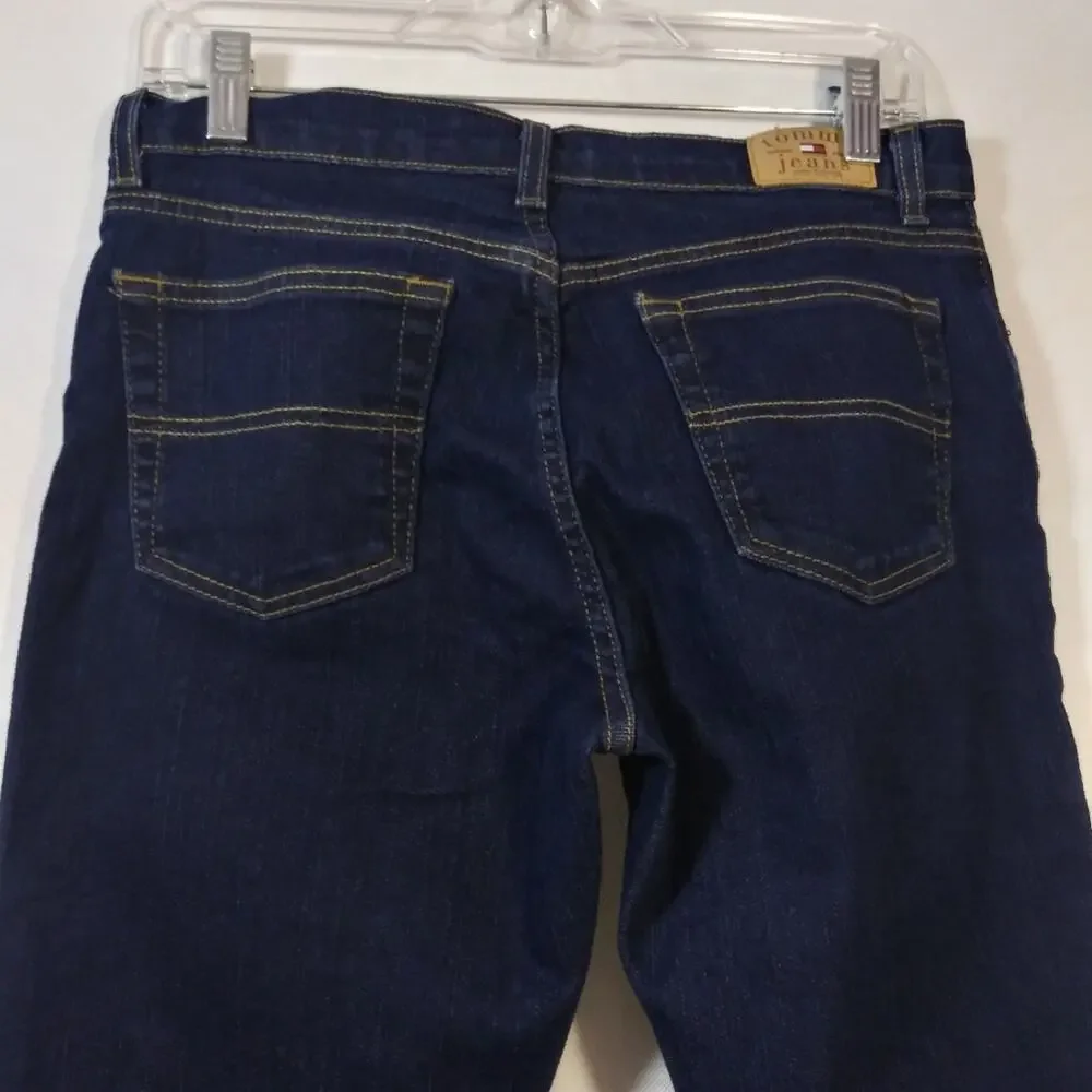 Tommy Jeans Dark Blue Flare Leg Y2K Low Rise Size 9
